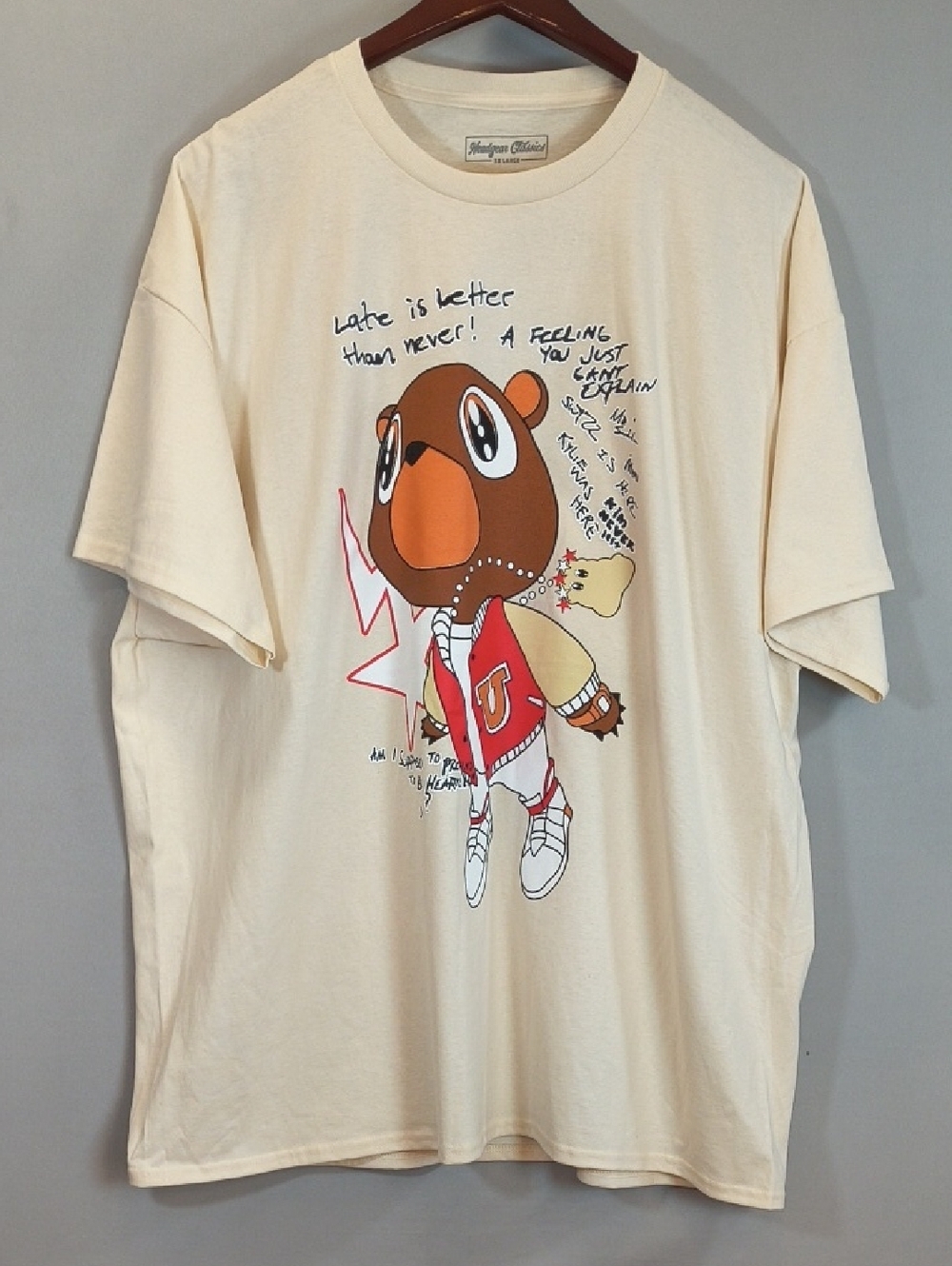 Headgear Classic Graduation Bear Cream Graphic Tee , NWOT Size 3X
